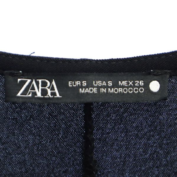 ザラ ノースリーブ ロングワンピース S ブラック ZARA レディース