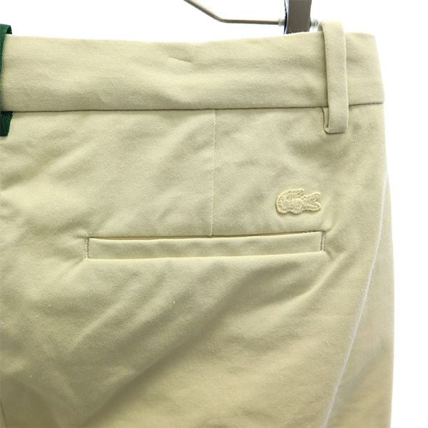 ラコステ ワッペン チノパンツ 38 ホワイト LACOSTE レディース