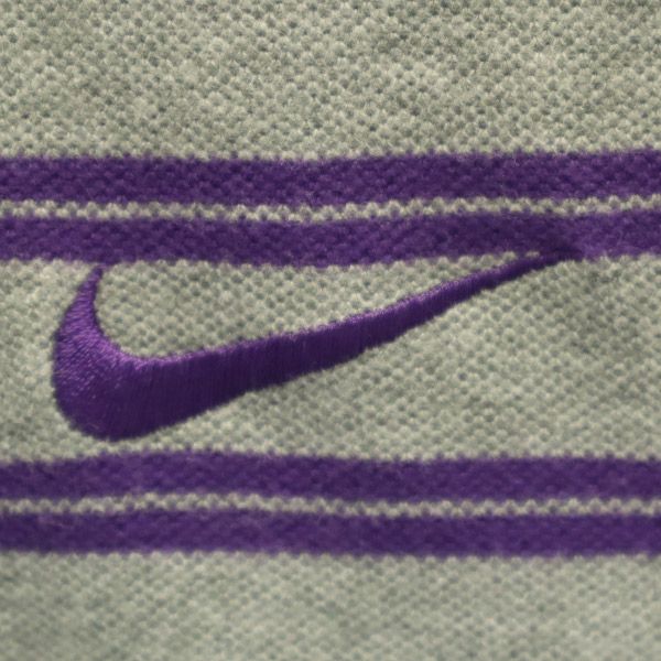 ナイキ ボーダー 半袖 ポロシャツ S グレー NIKE メンズ
