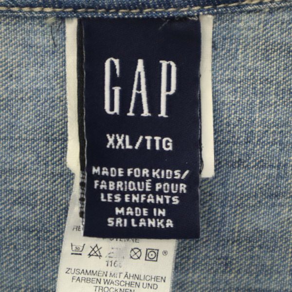 ギャップ 半袖 デニムシャツ XXL ブルー GAP キッズ