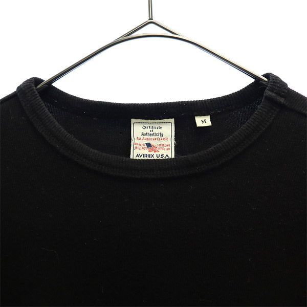 アヴィレックス ロゴプリント 半袖 Tシャツ M ブラック AVIREX メンズ