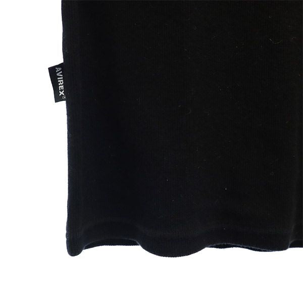 アヴィレックス ロゴプリント 半袖 Tシャツ M ブラック AVIREX メンズ