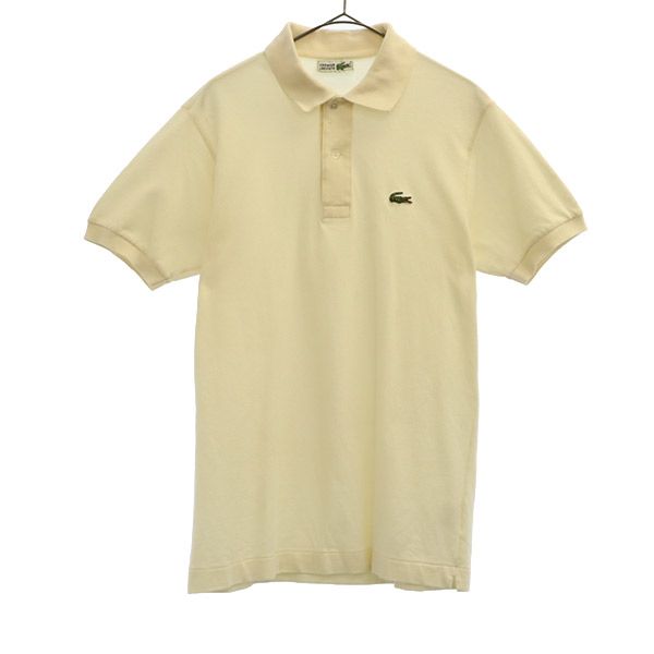シュミーズラコステ ワッペン 半袖 ポロシャツ 3 ホワイト CHEMISE LACOSTE 鹿の子 メンズ