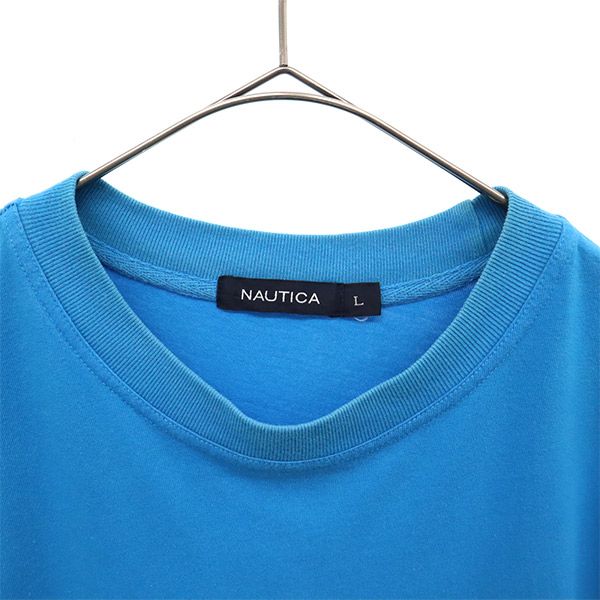 ノーティカ 半袖 Tシャツ L ブルー NAUTICA メンズ