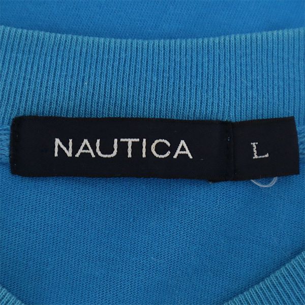 ノーティカ 半袖 Tシャツ L ブルー NAUTICA メンズ
