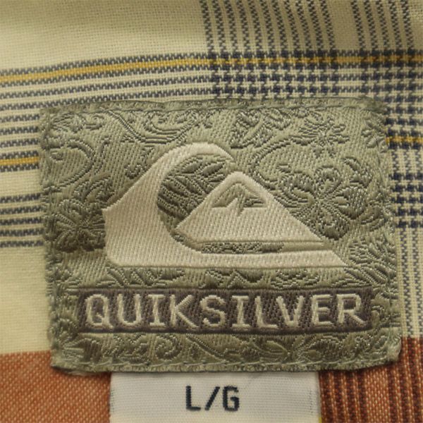 クイックシルバー チェック 半袖 シャツ L/G Quiksilver メンズ