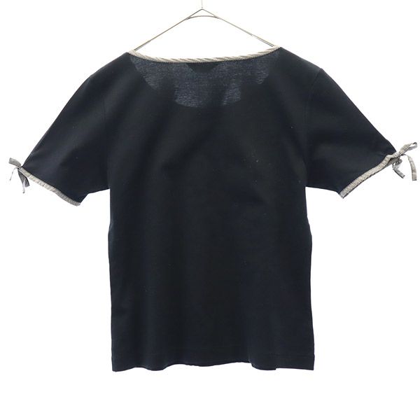 インゲボルグ 刺繍 半袖 Tシャツ L ブラック INGEBORG レディース