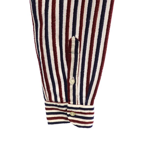 未使用 BRIAN DALES ブライアンデールス イタリア製 ストライプ 長袖 シャツ メンズ