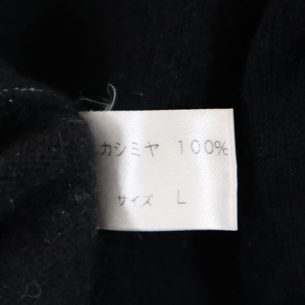 マブチ カシミヤ100％ 長袖 タートルネック セーター L ブラック Mabuchi ニット レディース