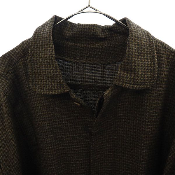 ティーマイケル 総柄 ウールコート 48 ブラウン T.MICHAEL メンズ