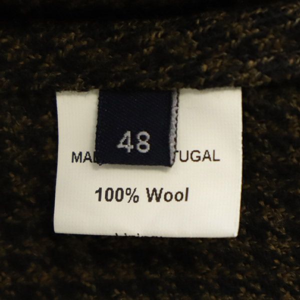 ティーマイケル 総柄 ウールコート 48 ブラウン T.MICHAEL メンズ