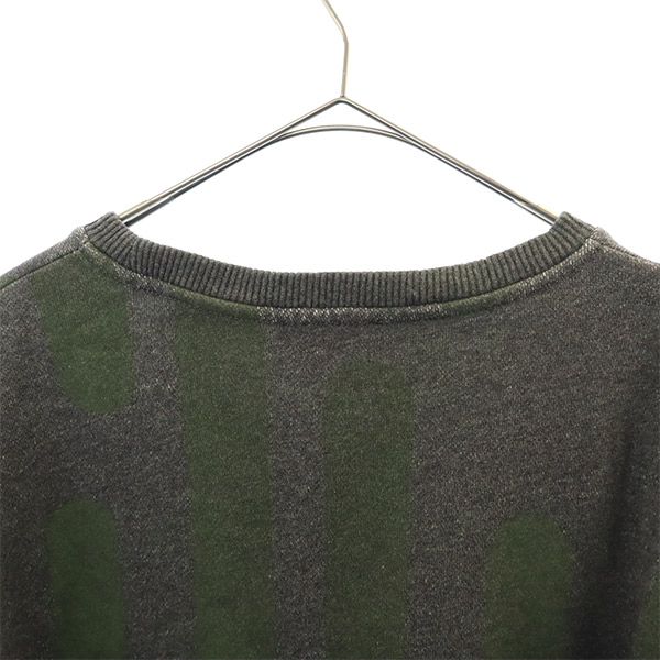 Christopher RAEBURN クリストファーレイバン プリント 長袖 トレーナー S グレー スウェット メンズ