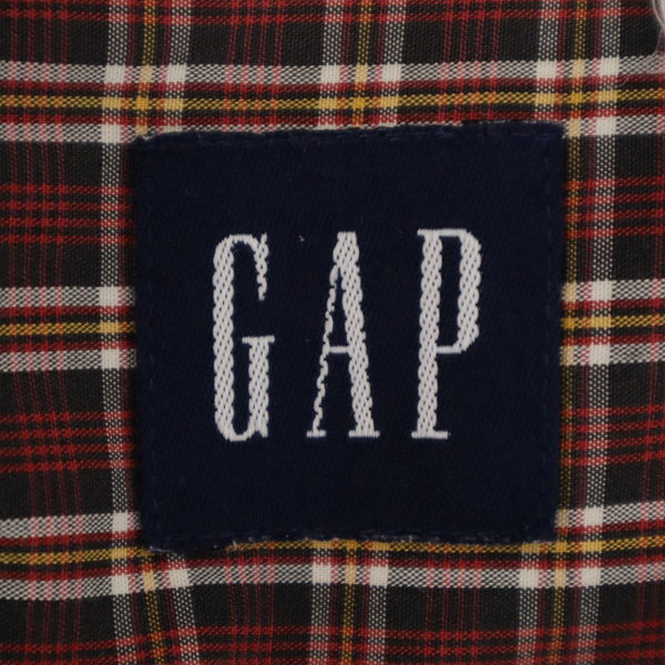 ギャップ 90s チェック 長袖 ボタンダウンシャツ L レッド系 GAP オールド ヴィンテージ メンズ