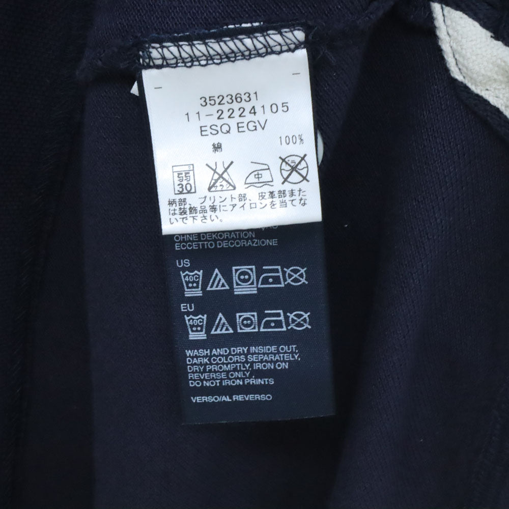 トミーヒルフィガー 半袖 ポロシャツ XL ネイビー TOMMY HILFIGER 鹿の子地 メンズ