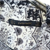 未使用 ザラベーシック 総柄 ノースリーブ ワンピース L ブラック ZARA BASIC タグ付 レディース