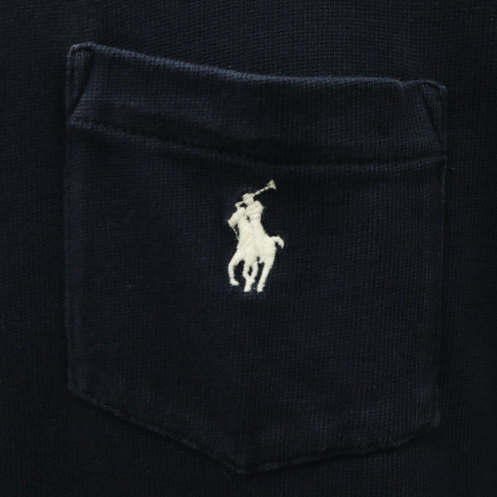 ポロラルフローレン 長袖 ポケット付 Tシャツ M ネイビー POLO RALPH LAUREN ロンT ポケT カスタムスリムフィット メンズ