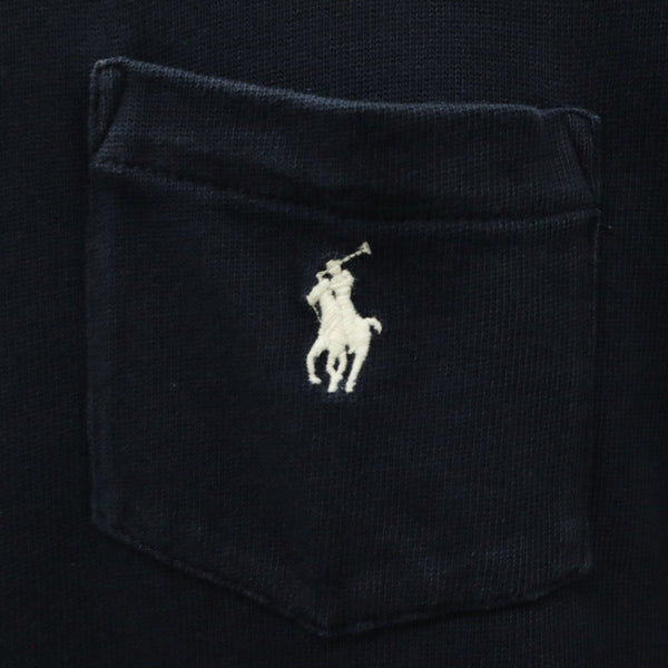 ポロラルフローレン 長袖 ポケット付 Tシャツ M ネイビー POLO RALPH LAUREN ロンT ポケT カスタムスリムフィット メンズ