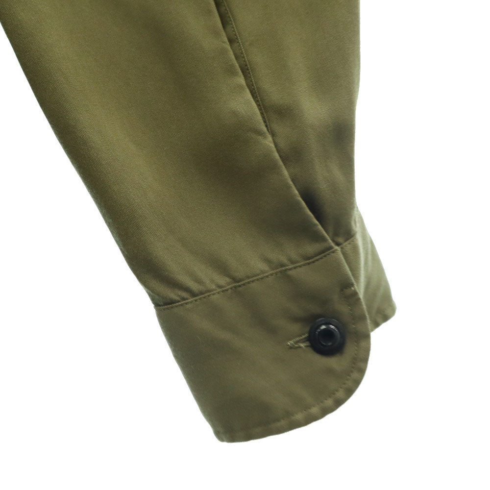 MADISON BLUE マディソンブルー 長袖 シャツ M グリーン ボタンフラップポケット レディース