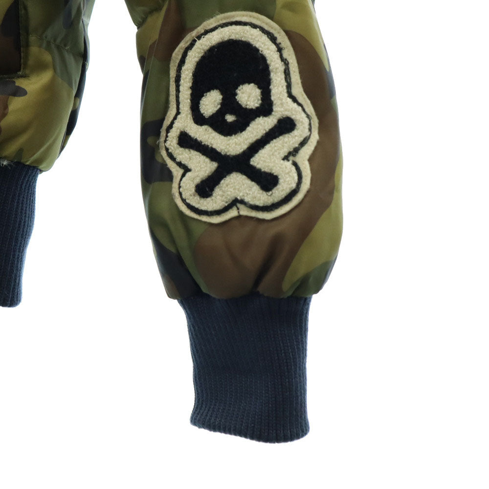 HYDROGEN ハイドロゲン 迷彩柄 BRONZAJI ダウンジャケット M カーキ フード着脱可 ワッペン メンズ