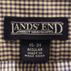 ランズエンド チェック柄 長袖 ボタンダウンシャツ 15-31 パープル系 LANDS' END メンズ