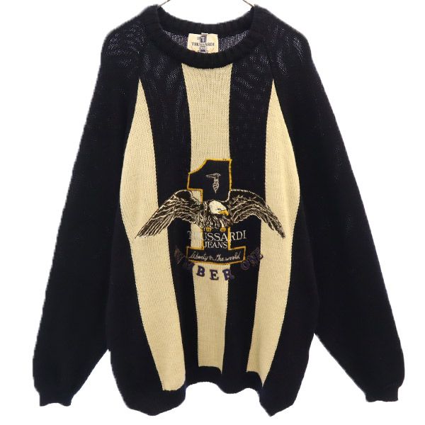 90s トラサルディ ジーンズ イタリア製 高級 リバーシブル ウール コート 90s トラサルディ ジーンズ イタリア製 高級 リバーシブル