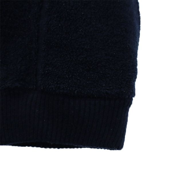 GYMPHLEX ジムフレックス ワンポイント刺繍 長袖 ボアフリース ジップパーカー 12 ネイビー レディース