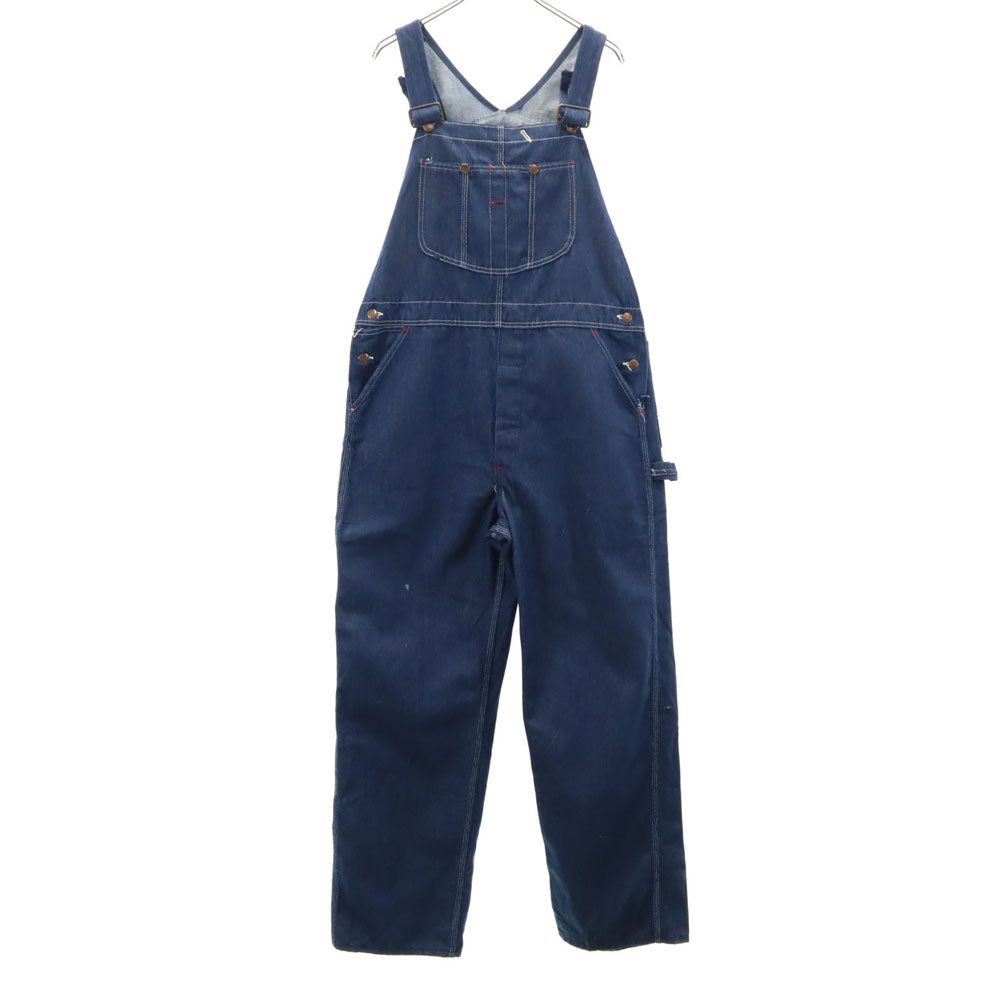 モンゴメリーワールド 70s 80s USA製 ヴィンテージ デニム オーバーオール W38 ネイビー MONTGOMERY WARD
 メンズ