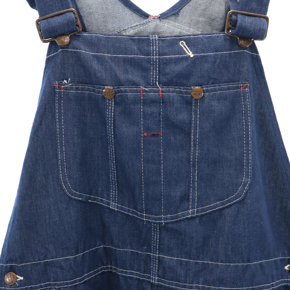 モンゴメリーワールド 70s 80s USA製 ヴィンテージ デニム オーバーオール W38 ネイビー MONTGOMERY WARD
 メンズ