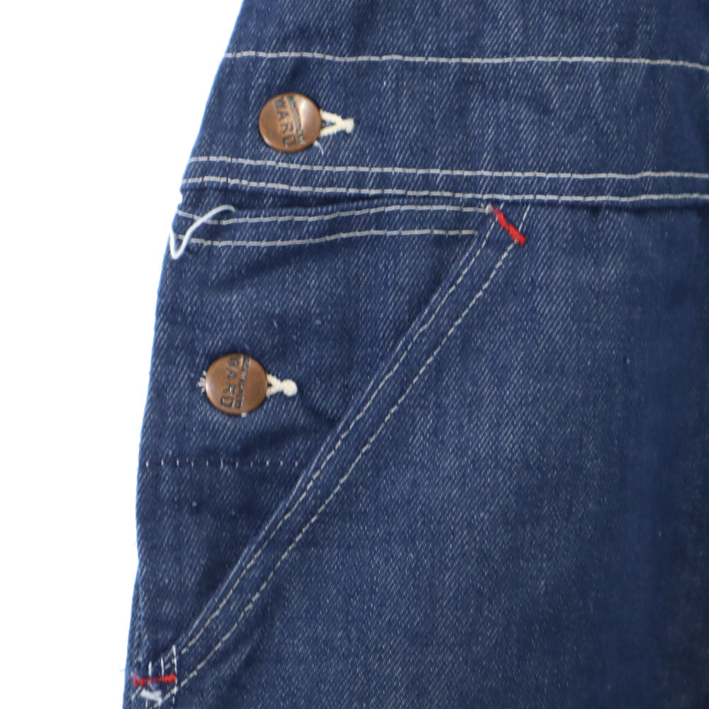 モンゴメリーワールド 70s 80s USA製 ヴィンテージ デニム オーバーオール W38 ネイビー MONTGOMERY WARD
 メンズ