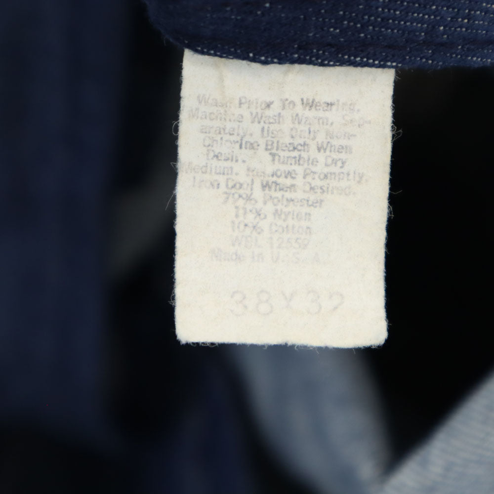 モンゴメリーワールド 70s 80s USA製 ヴィンテージ デニム オーバーオール W38 ネイビー MONTGOMERY WARD
 メンズ