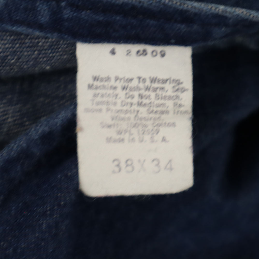 Carhartt カーハート 70s USA製 ヴィンテージ プリントタグ デニム オーバーオール W38 メンズ