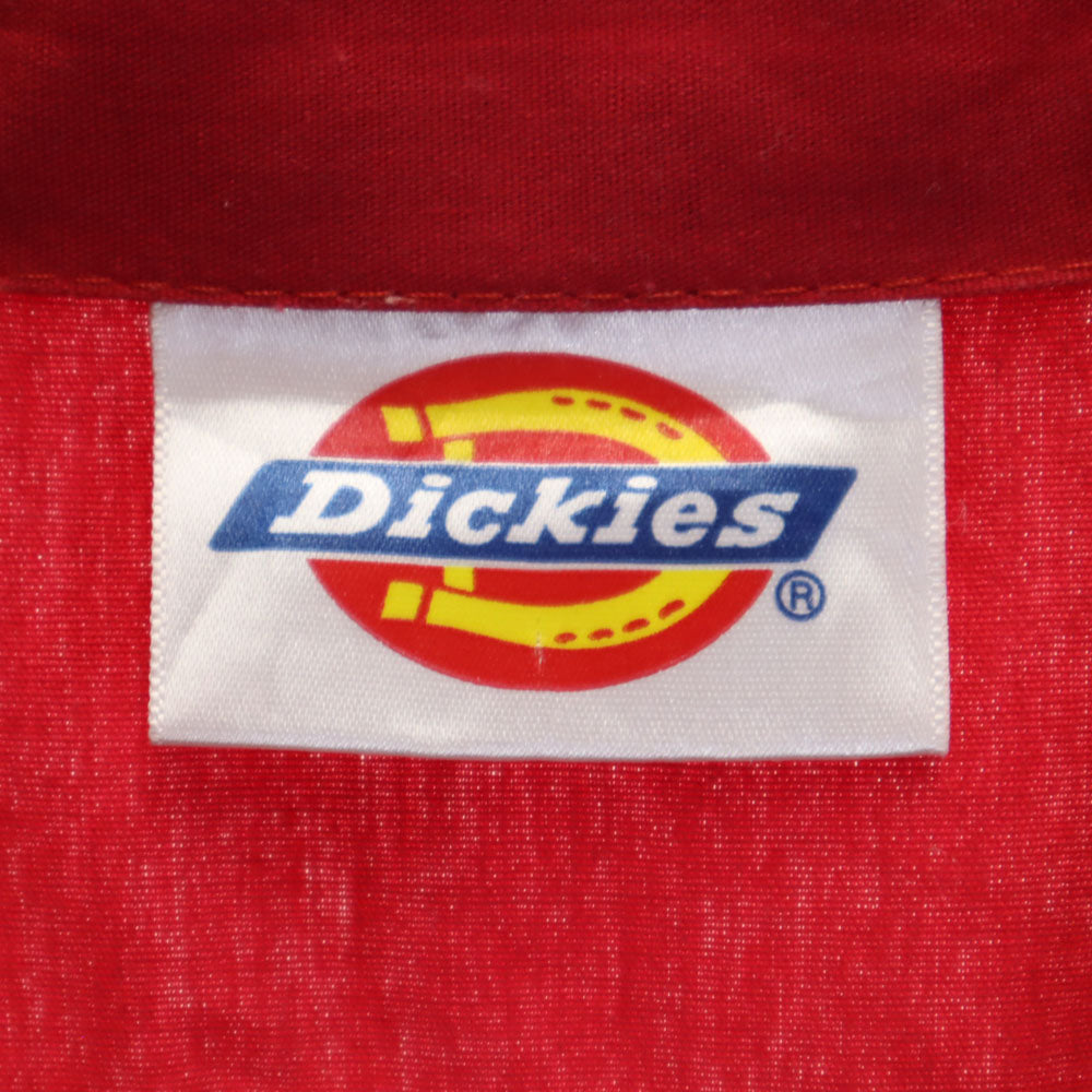 ディッキーズ シュラインクラブ フリーメイソン バック刺繍 半袖 つなぎ レッド Dickies 作業服 作業着 メンズ
