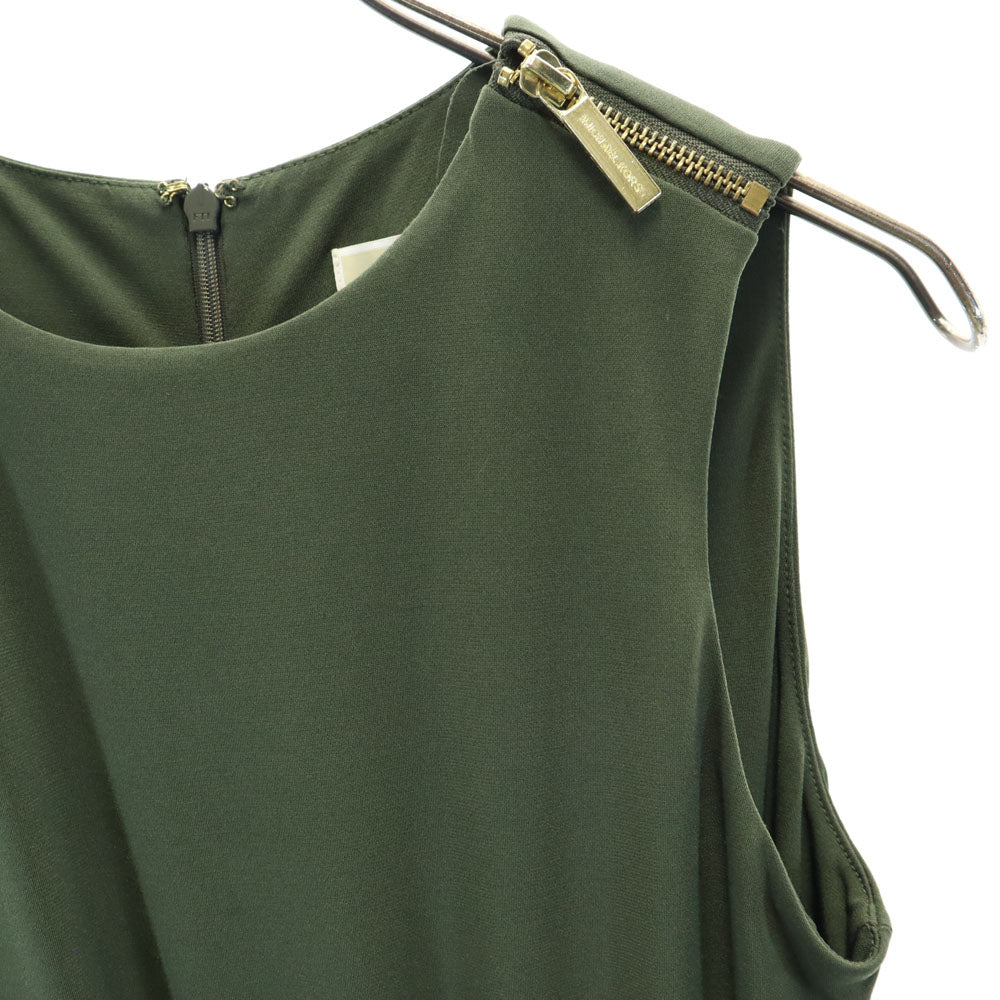 MICHAEL MICHAEL KORS マイケルマイケルコース ノースリーブ オールインワン XS グリーン系 サロペット バックジップ レディース