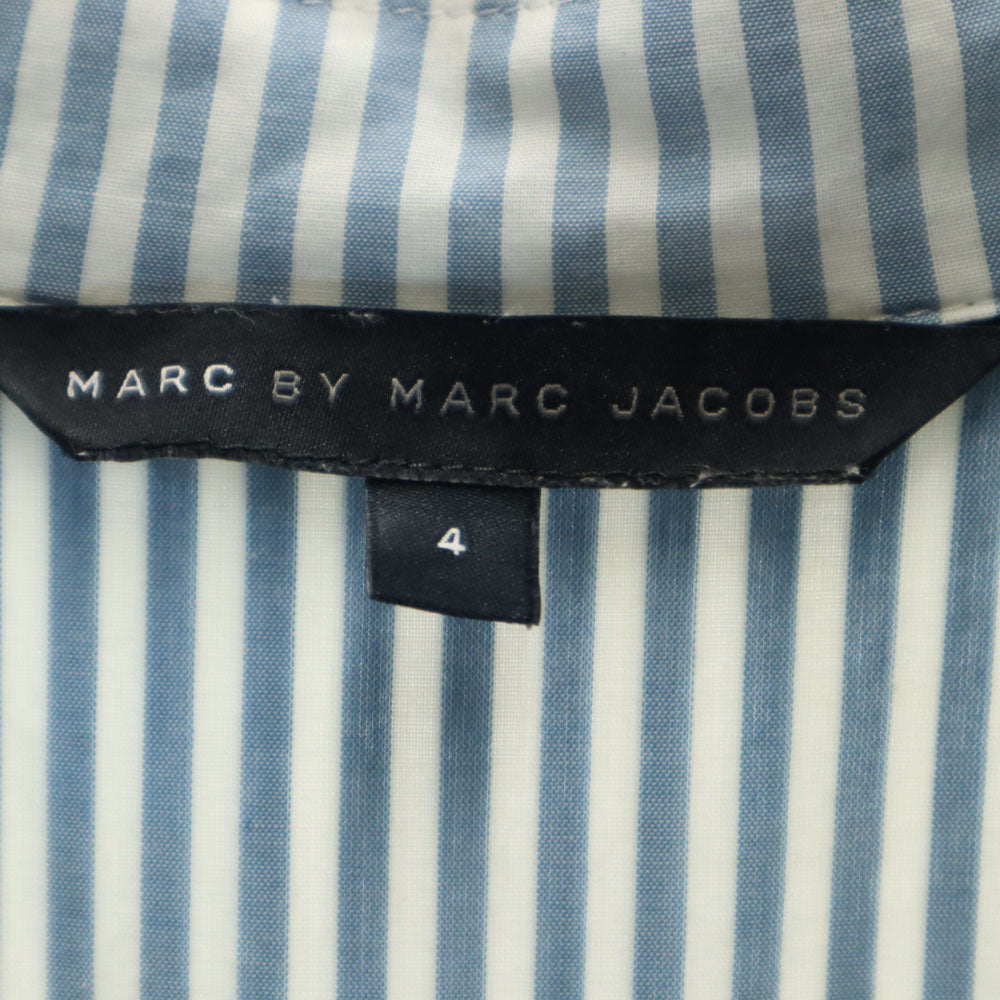 MARC BY MARC JACOBS マークバイマークジェイコブス ストライプ 半袖 オールインワン 4 ブルー系 レディース