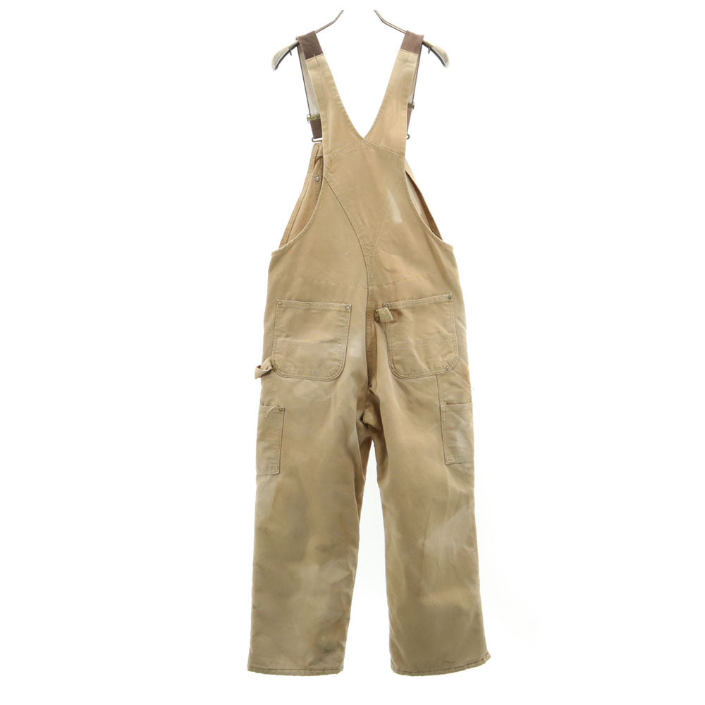 カーハート 90s オールド オーバーオール ベージュ系 Carhartt 裏キルティング メンズ