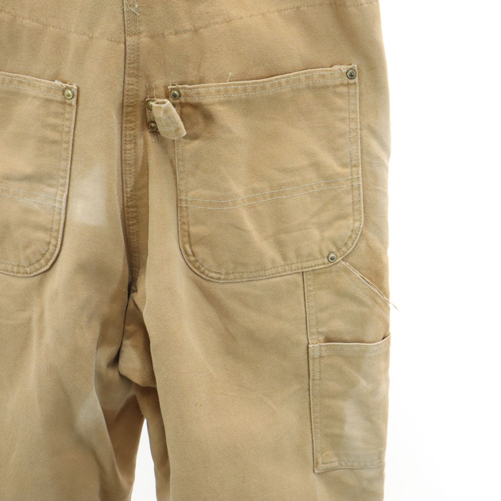カーハート 90s オールド オーバーオール ベージュ系 Carhartt 裏キルティング メンズ