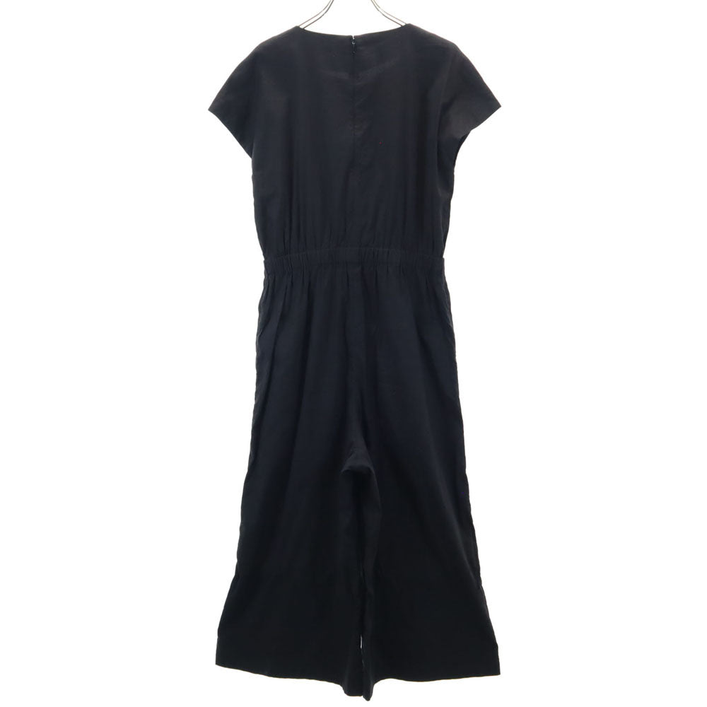 theory luxe セオリーリュクス リネンブレンド ジャンプスーツ オールインワン 38 ブラック レディース