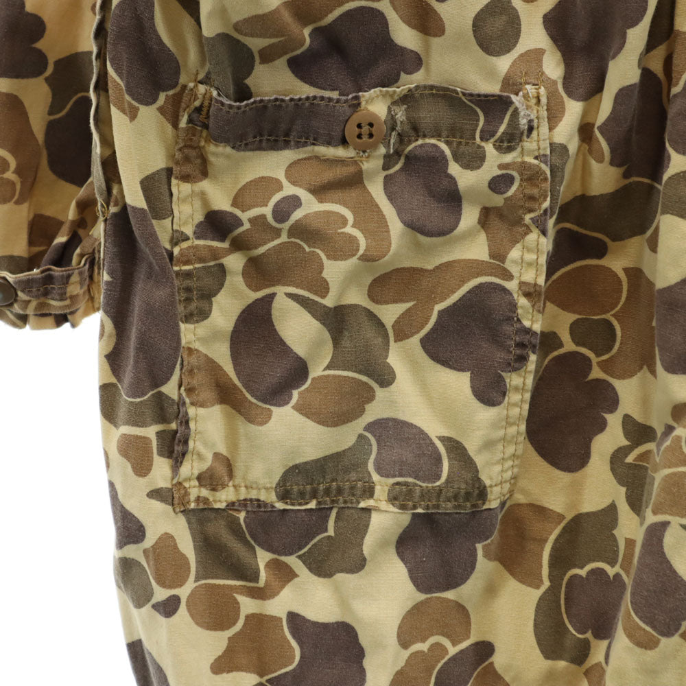 Sears シアーズ 60s 70s ダックハンターカモ 長袖 つなぎ ベージュ オールインワン 迷彩 TALONジップ オールド ヴィンテージ メンズ