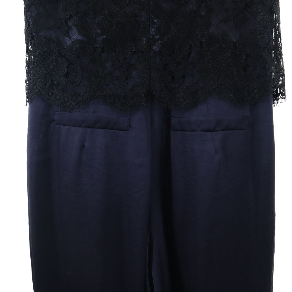 GRACE CLASS グレースクラス 日本製 ノースリーブ オールインワン 36 ネイビー つなぎ レディース