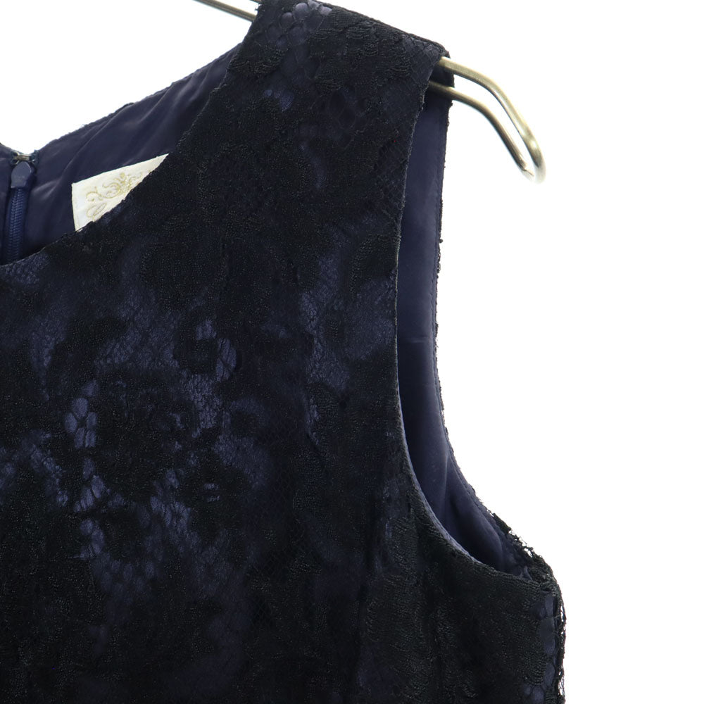 GRACE CLASS グレースクラス 日本製 ノースリーブ オールインワン 36 ネイビー つなぎ レディース