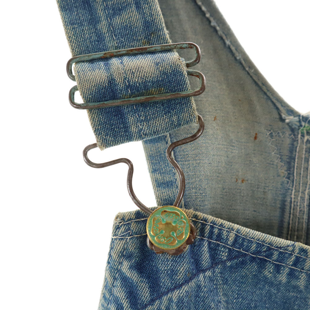 OSHKOSH オシュコシュ 50s 60s ヴィンテージ 三角タグ デニム オーバーオール ブルー ユニオンチケット レディース