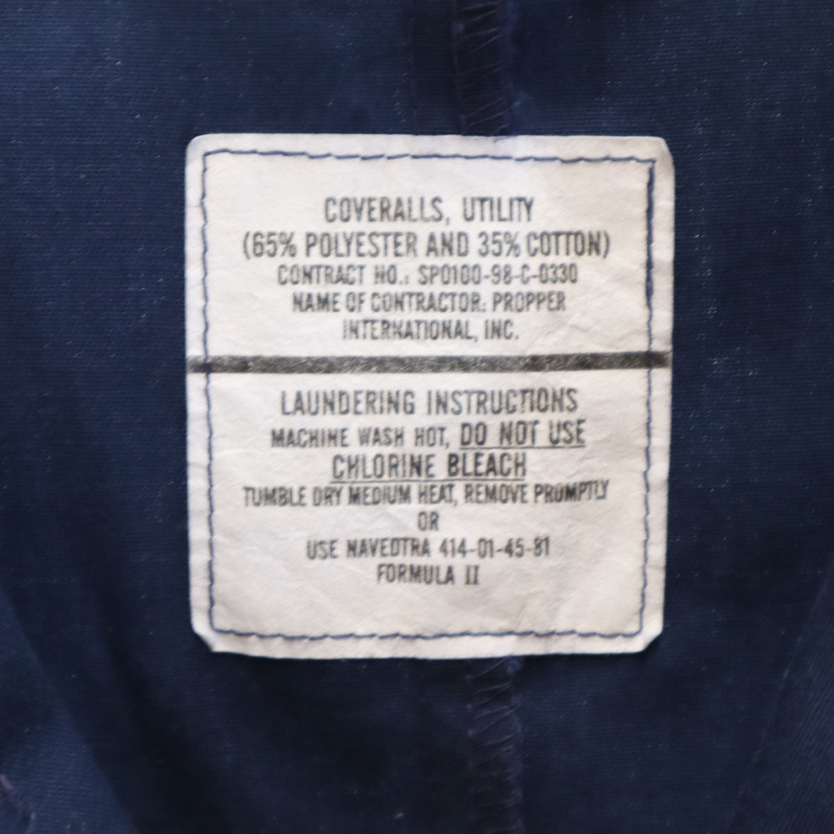 PROPPER プロッパー 長袖 U.S.NAVY つなぎ 44R ネイビー オールインワン ビッグサイズ メンズ