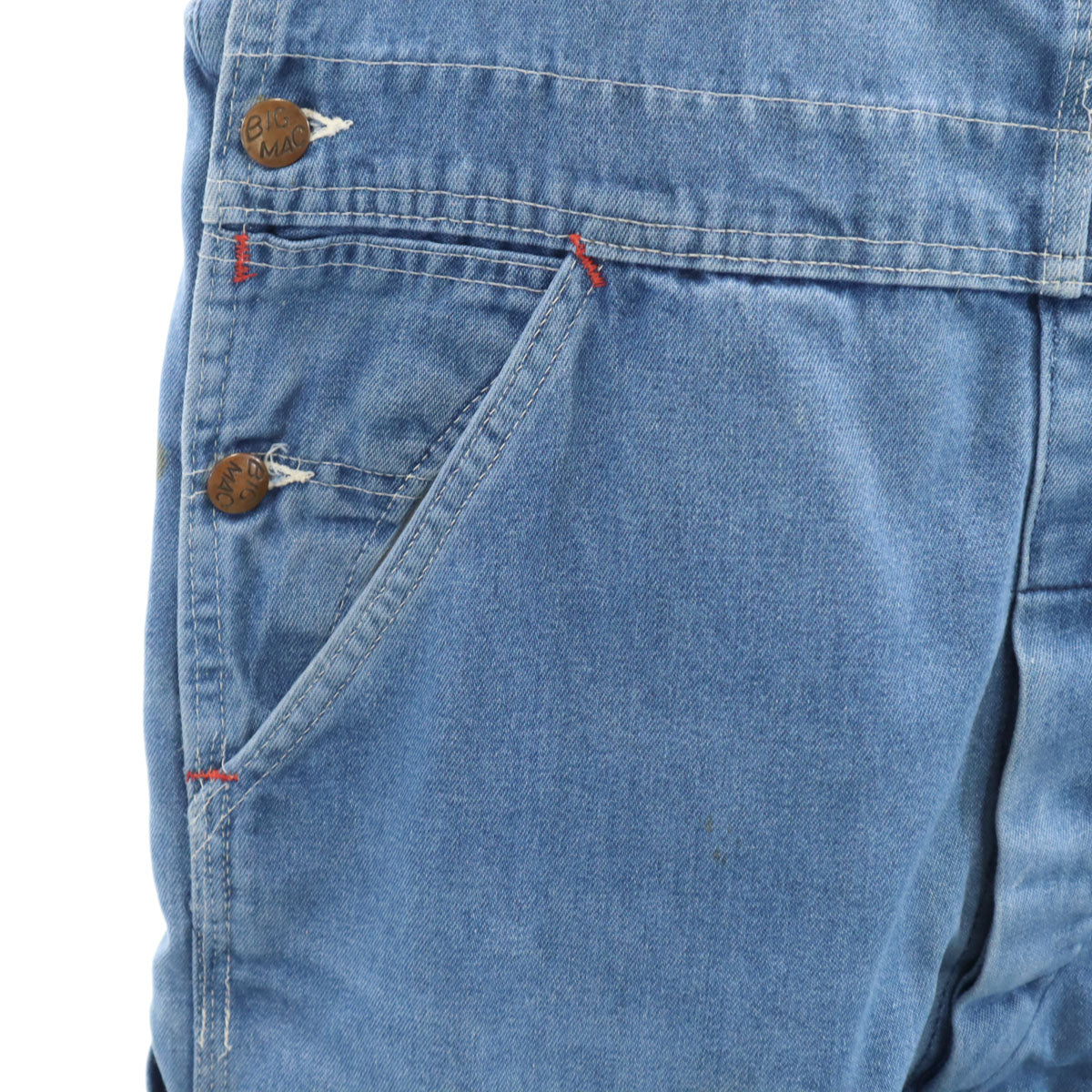 BIG MAC ビッグマック 70s USA製 ヴィンテージ デニム オーバーオール ウォッシュブルー ペインター メンズ