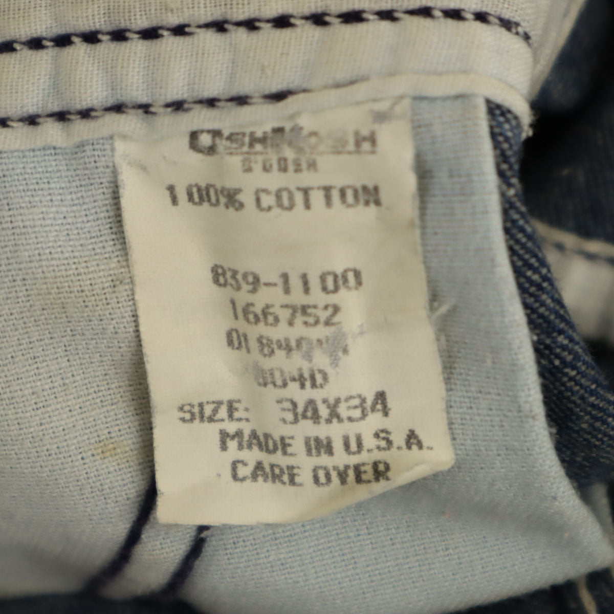 OSHKOSH オシュコシュ 80s ヴィンテージ USA製 デニム オーバーオール w34 ブルー系 レディース