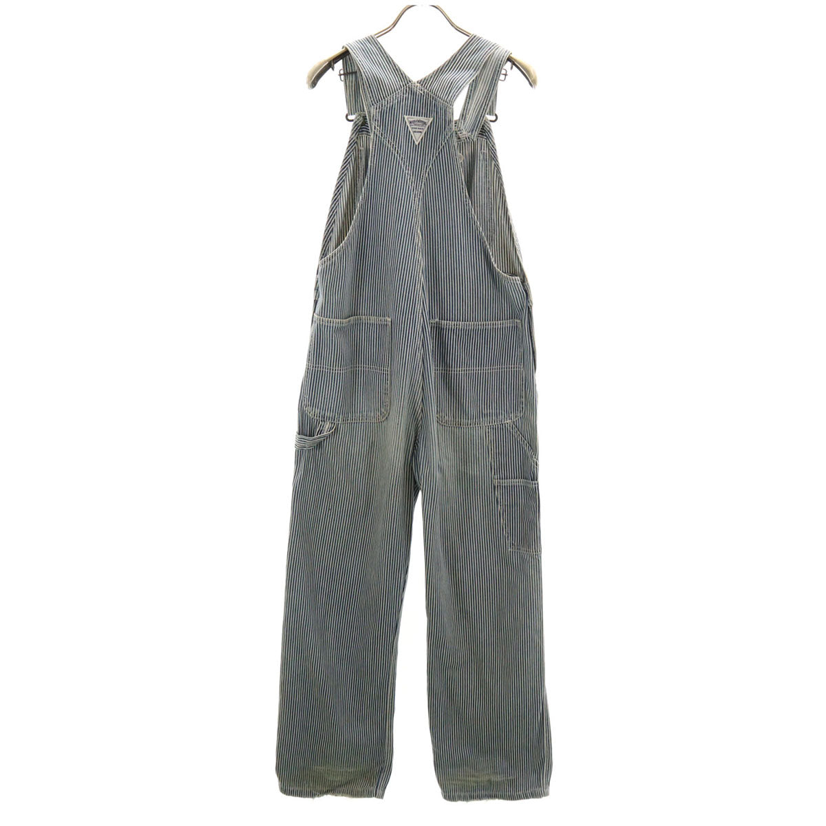 BIG JOHN ビッグジョン ヒッコリー オーバーオール ネイビー系 レディース