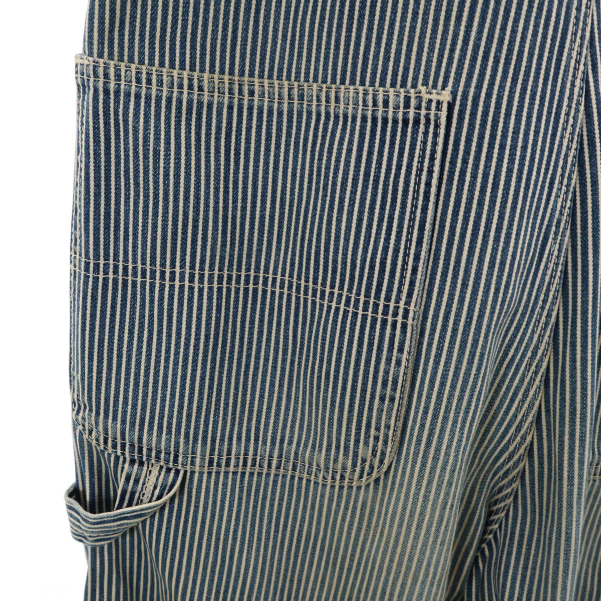 BIG JOHN ビッグジョン ヒッコリー オーバーオール ネイビー系 レディース