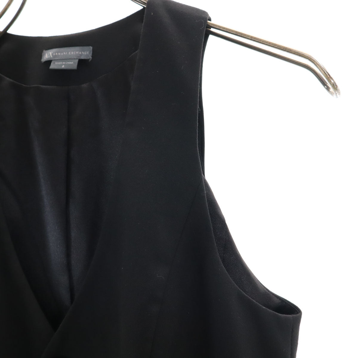 ARMANI EXCHANGE アルマーニエクスチェンジ ベスト ノースリーブ オールインワン 2 黒系 レディース