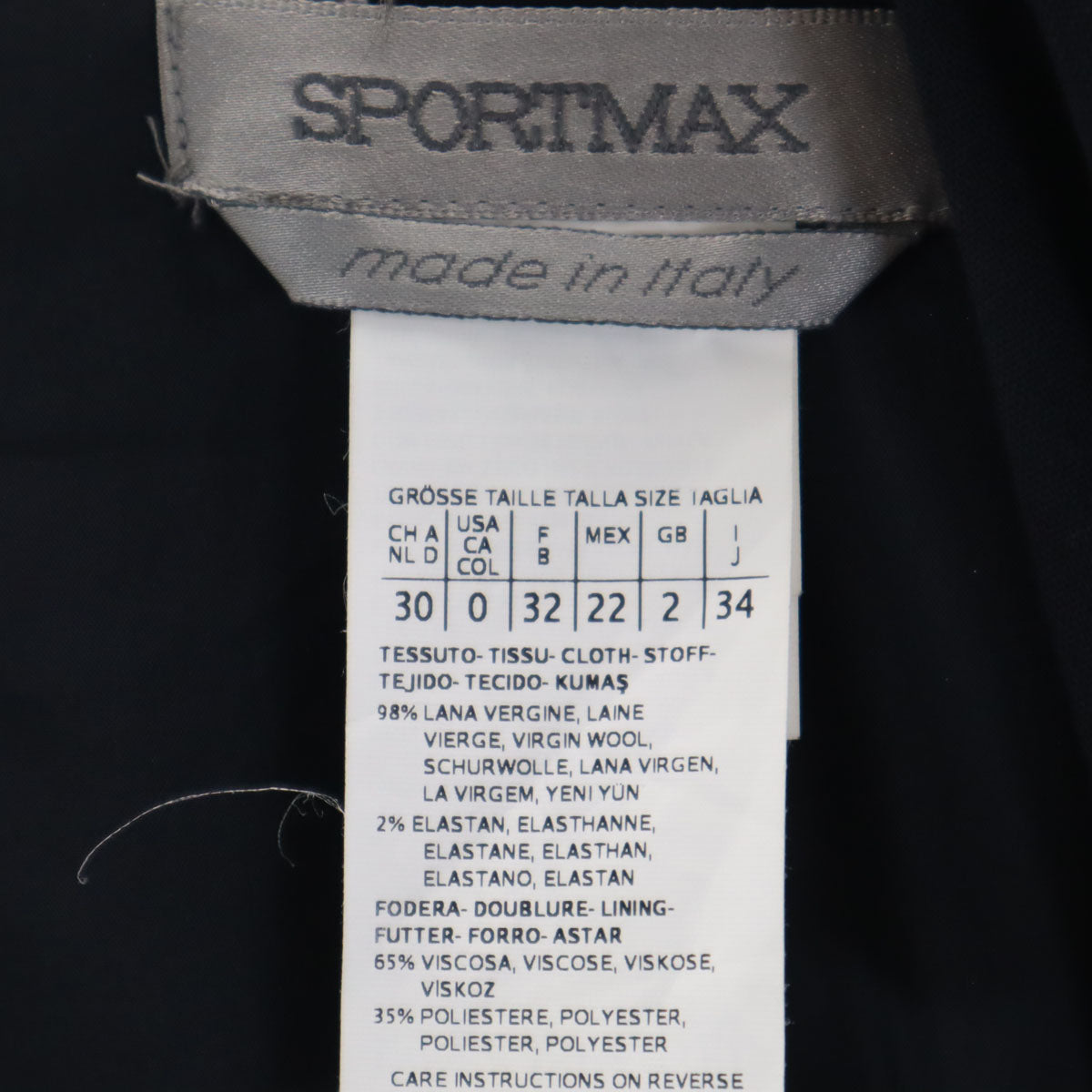 SPORTMAX スポーツマックス イタリア製 ノースリーブ オールインワン 34 ネイビー レディース