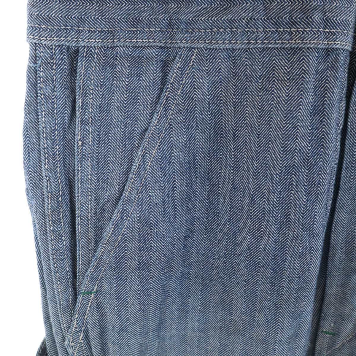 KEY キー 80s ヴィンテージ USA製 ヘリンボーン 長袖 ワークオールインワン つなぎ 34 ネイビー TARONジップ メンズ