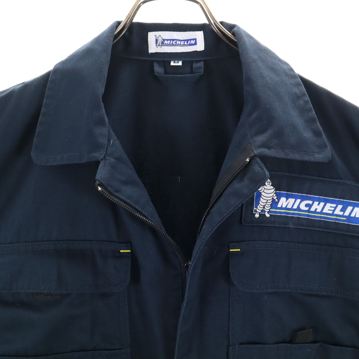 MICHELIN ミシュラン 長袖 ジャンプスーツ つなぎ M ネイビー オールインワン メンズ